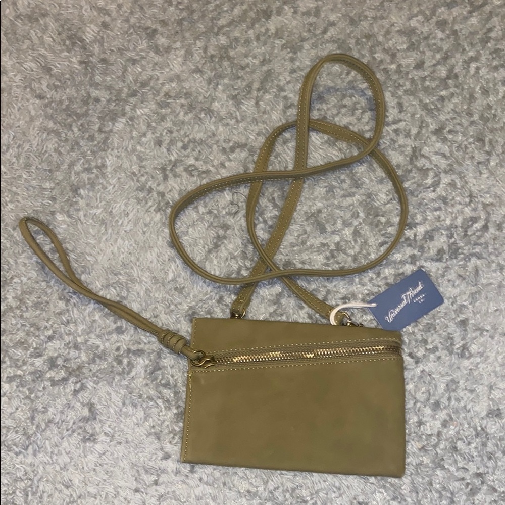 New with tags Universal Thread olive green leather XS crossbody bag